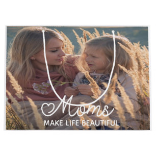 Personalisierter Geschenkbeutel für Mamas Große Geschenktüte