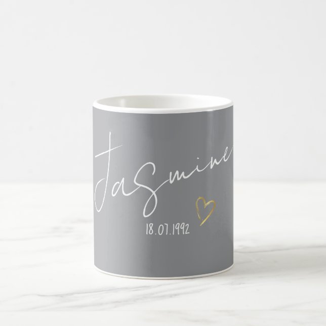 Personalisierter Geschenkname Modern Kaffeetasse (Mittel)