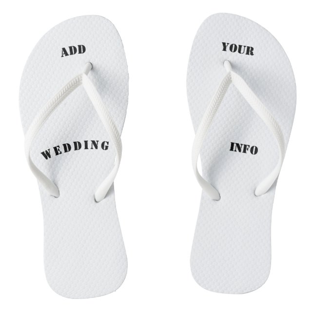 personalisierter Geschenkstrand, Hochzeit, Flitter Flip Flops (Fußbett)