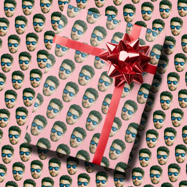 Personalisierter Gesichtskopf Geschenkpapier (Von Creator hochgeladen)
