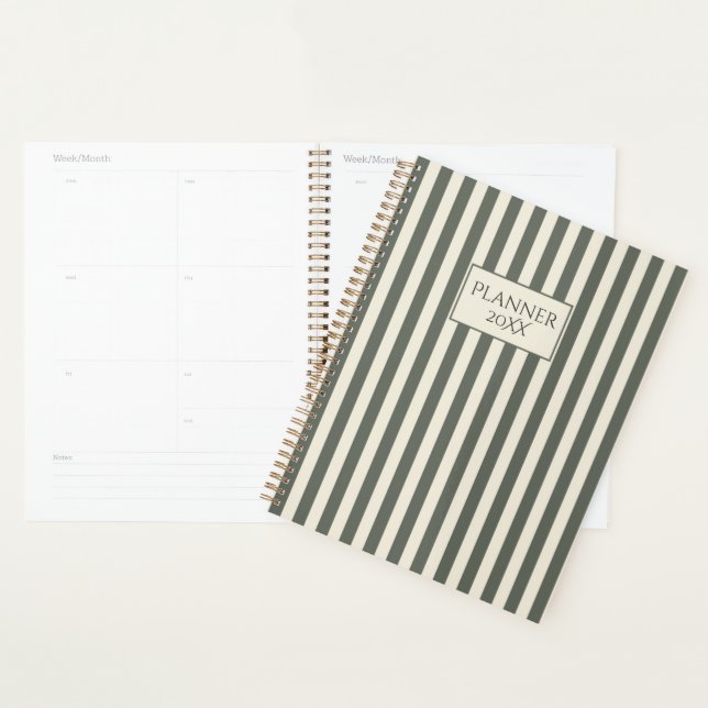 Personalisierter gestreifter Planer 20XX (Anzeige)