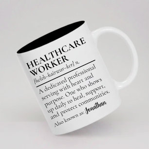 Personalisierter Gesundheitsarbeiter-Becher als Da Zweifarbige Tasse