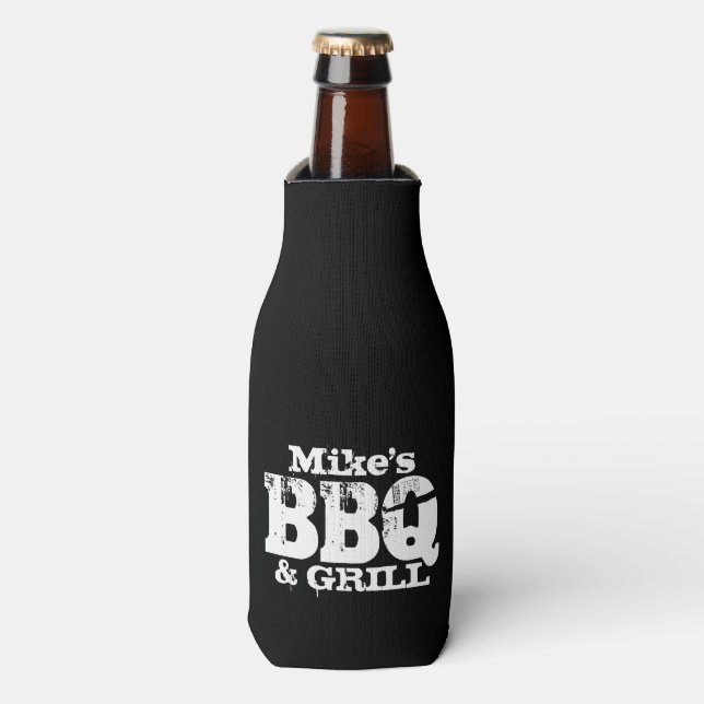 Personalisierter Getränkehalter für GRILLEN Party Flaschenkühler (Flaschenvorderseite)