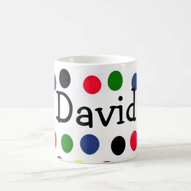 Personalisierter getupfter Becher Kaffeetasse (Mittel)