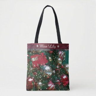 Personalisierter Gewerkschaft Weihnachtsbaum Bahnh Tasche