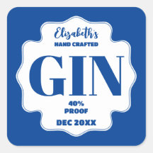 Personalisierter Gin-Aufkleber