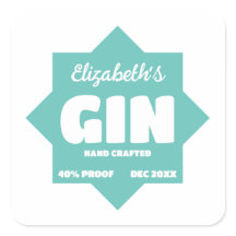 Personalisierter Gin-Aufkleber