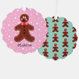 Personalisierter Gingerbrot-Mann Ornament Karte