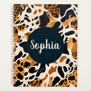 Personalisierter Giraffen-Druck Planer
