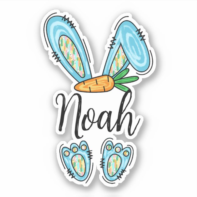 Personalisierter Girl Oaster Bunny Sticker (Vorderseite)