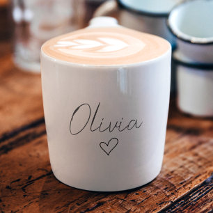 Personalisierter Girly Espresso Cup mit Name & Her Espressotasse