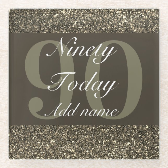 Personalisierter glamouröser Untersetzer 90. (Vorderseite)