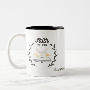 Personalisierter Glaube an Gott, Gott segne euch T Zweifarbige Tasse