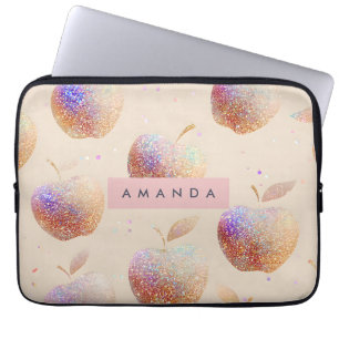 Personalisierter Glitter Apfel Funkel Frucht Paste Laptopschutzhülle