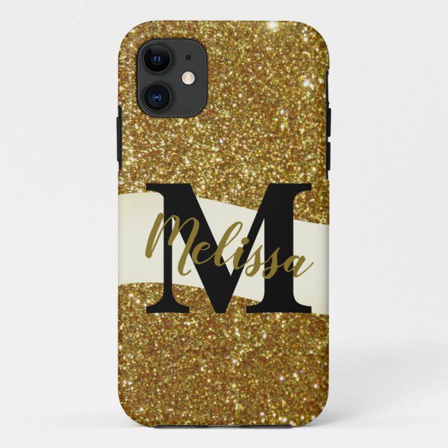 Personalisierter Glitzer Case-Mate iPhone Hülle (Rückseite)