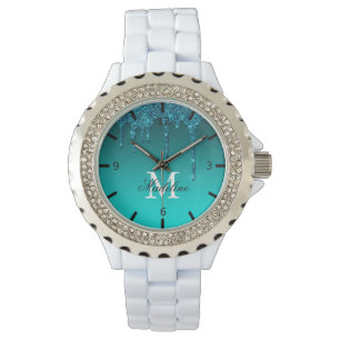 Personalisierter Glitzer-Schutz Armbanduhr