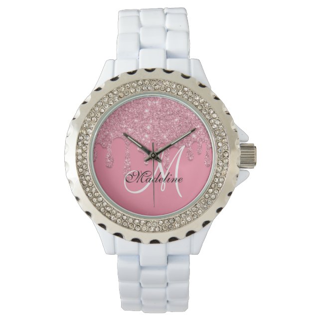 Personalisierter Glitzer-Schutz Armbanduhr (Vorderseite)