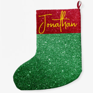 Personalisierter Glitzer Weihnachts-Strumpf - Gros Großer Weihnachtsstrumpf