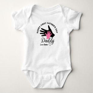 Personalisierter glücklicher Erster Geburtstag von Baby Strampler