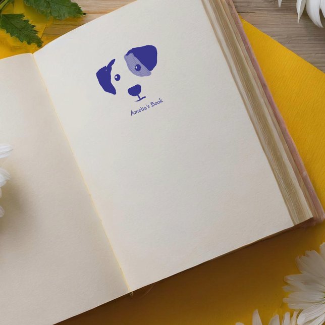 Personalisierter glücklicher Hund dieses Buches ge Permastempel (Von Creator hochgeladen)
