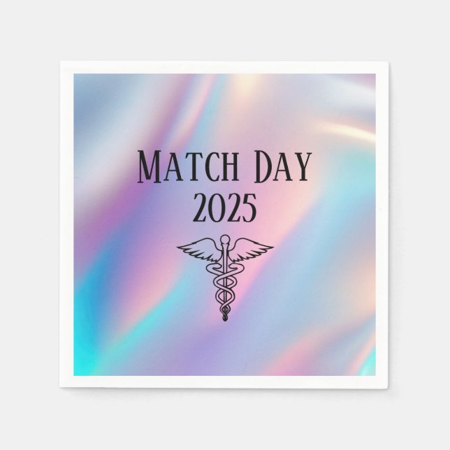 Personalisierter glücklicher Match Day 2025 Doktor Serviette (Vorderseite)