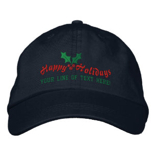 Personalisierter glücklicher Urlaub Bestickte Baseballkappe