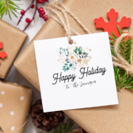 personalisierter glücklicher Urlaub grüne Blume We Geschenkanhänger