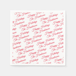 Personalisierter glücklicher Urlaub Serviette