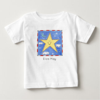 Personalisierter Glücksstern Baby T-shirt