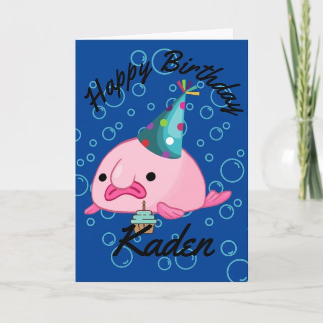 Personalisierter Glückwunsch zum Geburtstag    Blo Karte (Vorderseite)