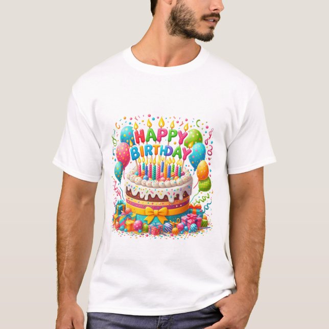 Personalisierter Glückwunsch zum Geburtstag T - Sh T-Shirt (Vorderseite)