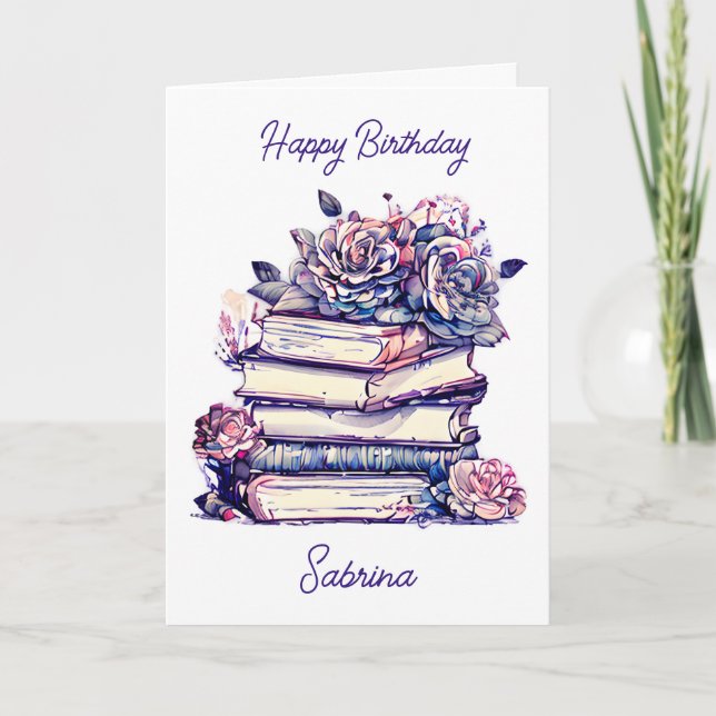 Personalisierter Glückwunsch zum Geburtstag Vintag Karte (Vorderseite)