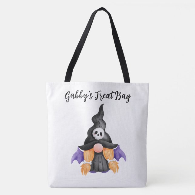 Personalisierter Gnome-Trick oder Tote-Beutel Tasche (Vorderseite)