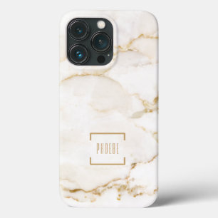 Personalisierter Gold-Effekt-Marmor-Name Case-Mate iPhone Hülle