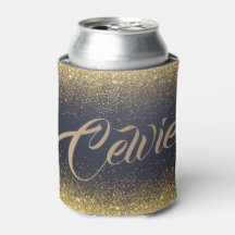 Personalisierter Gold-Glitzer | Can Cooler