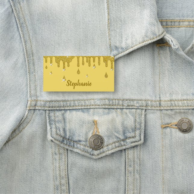 Personalisierter Gold-Glitzer-Effekt & Glitzern Namensschild (Beispiel)