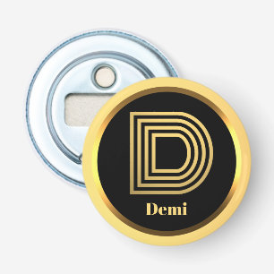Personalisierter Gold-Mit Monogramm Buchstabe D Flaschenöffner