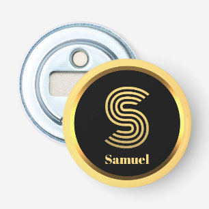 Personalisierter Gold-Mit Monogramm Buchstabe S Flaschenöffner