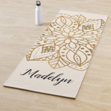 Personalisierter Gold-Natur-Mandala