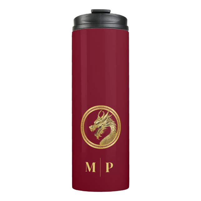 Personalisierter Golddragon- Thermosbecher (Vorderseite)