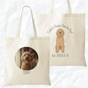 Personalisierter Golden Doodle Froher Gotcha-Tag Tragetasche
