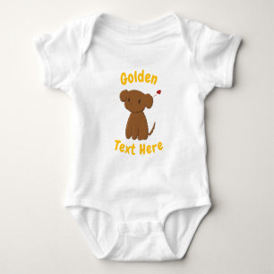 Personalisierter Golden Doodle Hund Baby Strampler