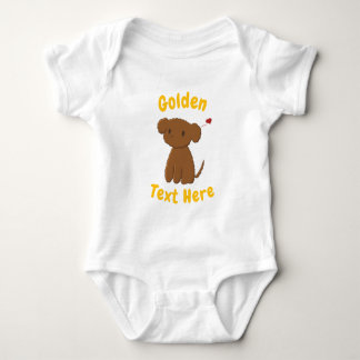 Personalisierter Golden Doodle Hund Baby Strampler