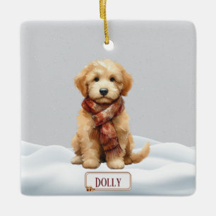 Personalisierter Golden Doodle Weihnachtsschmuck