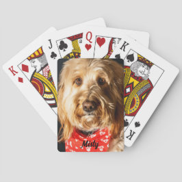Personalisierter Golden Doodle Welpenhund Spielkarten