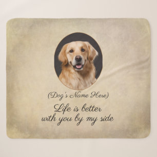 Personalisierter Golden Retriever an meiner Seite Sherpadecke