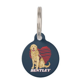 Personalisierter Golden Retriever Dog Lover Custom Haustiermarke