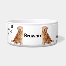 Personalisierter Golden Retriever Dog Pawprint Napf
