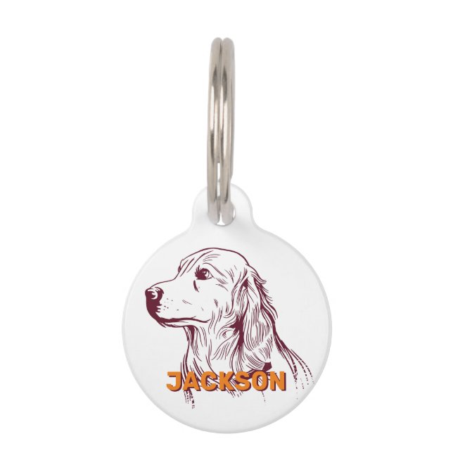 Personalisierter Golden Retriever Hund Lover Custo Haustiermarke (Vorderseite)