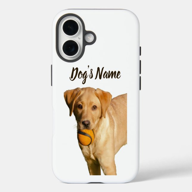 Personalisierter Golden Retriever - iPhone 16 Hülle (Rückseite)